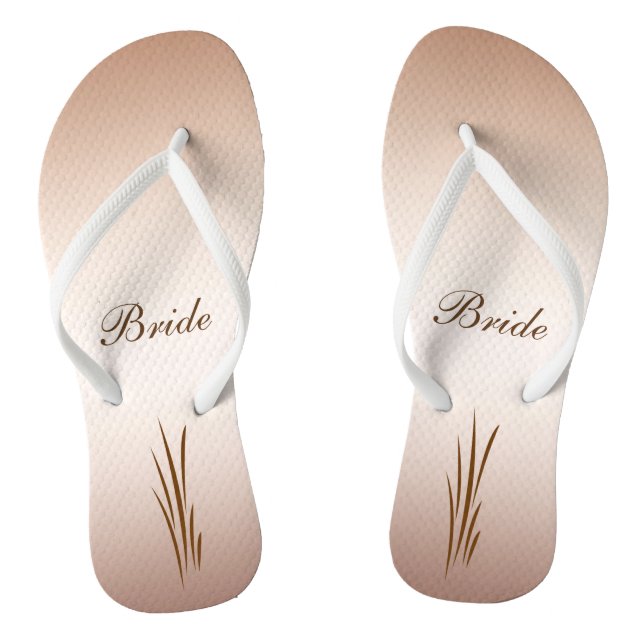 Autumn Harvest Wedding Bride Jandals (Footbed)