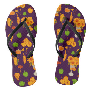 Autumn Healthy Harvest Veggie And Fruit Jandals