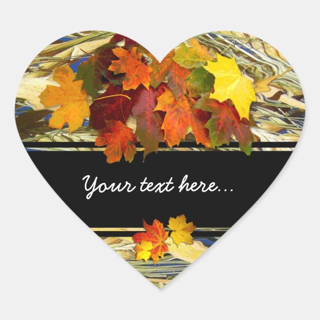 Autumn ~  Heart Sticker (Front)