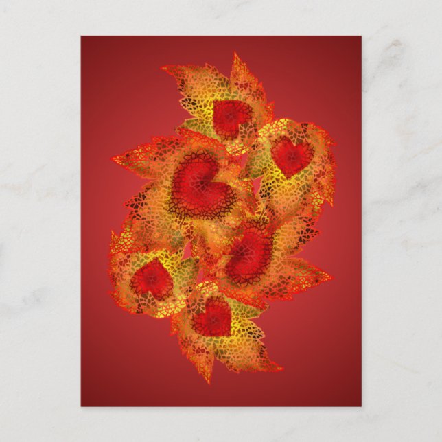 Autumn Hearts Postcard (Front)