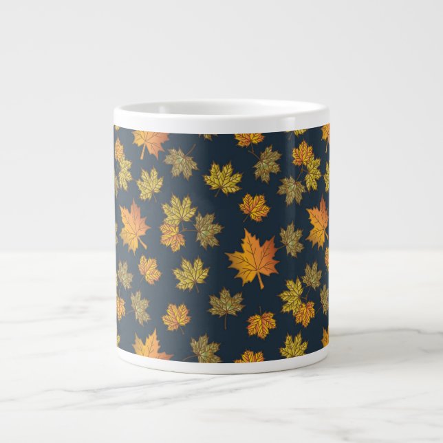 Autumn Herbs & Acorns Large Coffee Mug (Front)