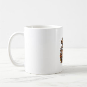 Autumn Highland Cow Vintage Fall Farmhouse Art Coffee Mug