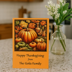 Autumn Holiday Harvest Thanksgiving Card