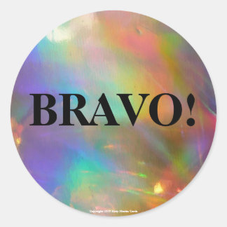 Autumn Holorainbow Classic Round Sticker