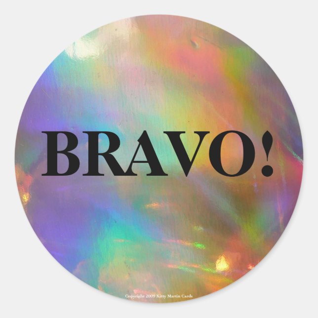 Autumn Holorainbow Classic Round Sticker (Front)