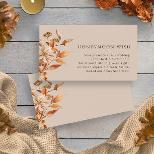 Autumn Honeymoon Wish Enclosure Card