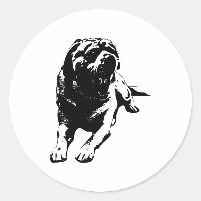 Autumn Howl & Chill Classic Round Sticker (Front)