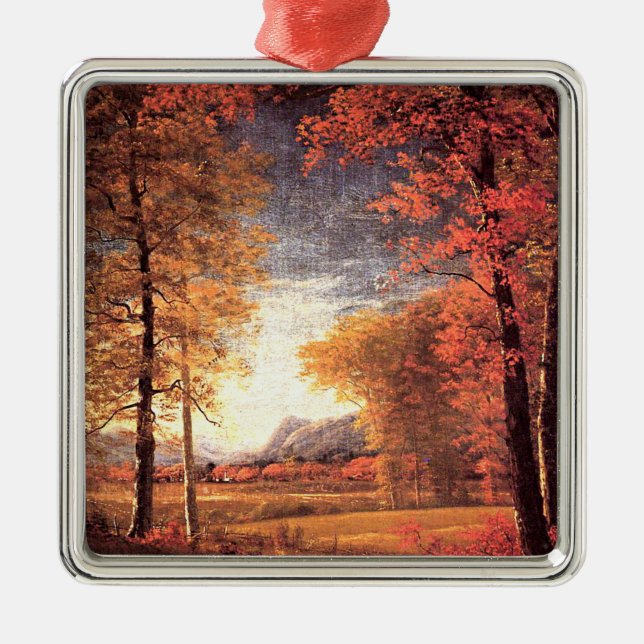 Autumn in America, Oneida County, New York, Metal Tree Decoration (Front)