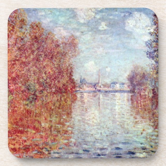 Autumn in Argenteuil by Claude Monet Coaster (Front)