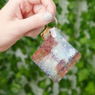 Autumn in Argenteuil by Claude Monet Key Ring