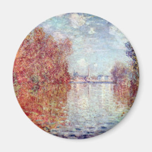 Autumn in Argenteuil by Claude Monet Magnet
