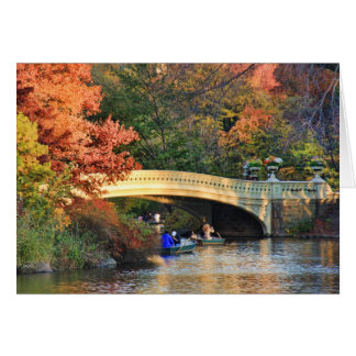 Autumn in Central Park: Boaters by Bow Bridge #01