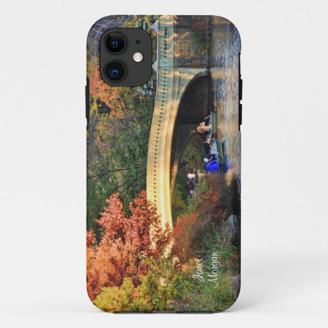 Autumn in Central Park: Boaters by Bow Bridge  #01 Case-Mate iPhone Case (Back)