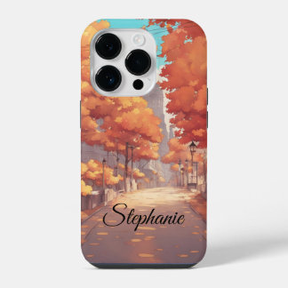 Autumn in City Boss Lady Girlfriend Gift iPhone 14 Pro Case