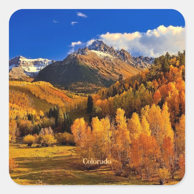 Autumn in Colorado Square Sticker (Front)