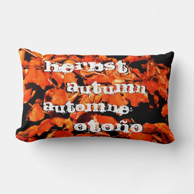 Autumn in Forest Lumbar Cushion (Front)