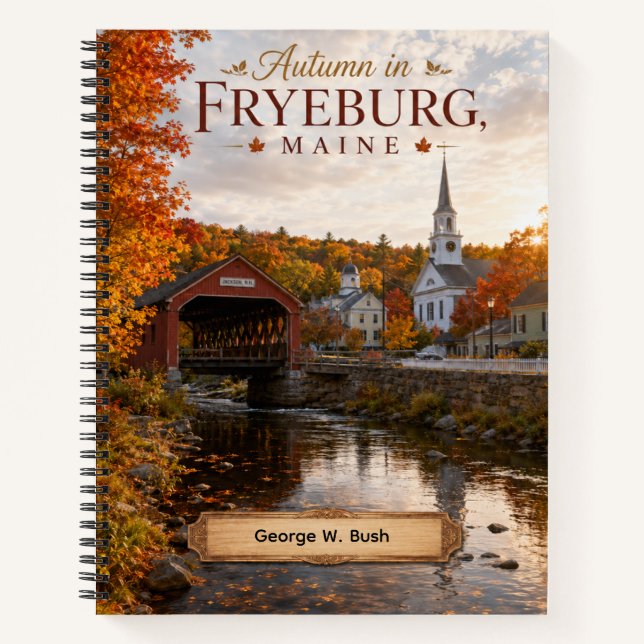 Autumn in Fryeburg Maine Personalised Notebook (Front)