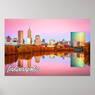 Autumn In Indianapolis, Indiana, USA Poster