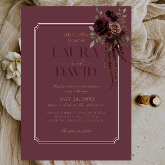Autumn in Love Wedding Party Invitation