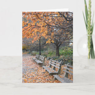 Autumn in New York Fall Leaves Riverside Park NYC Card