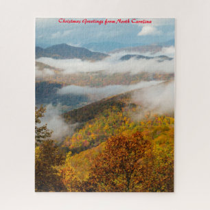 Autumn in North Carolina. Christmas Greetings Jigsaw Puzzle