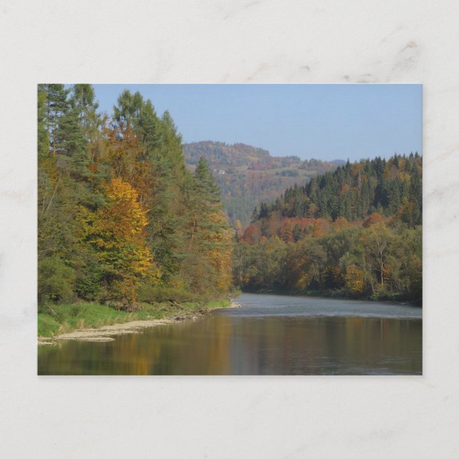 Autumn in Pieniny Dunajec river Postcard (Front)