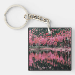 Autumn in Pink Acrylic Keychain