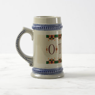 Autumn in talavera beer stein