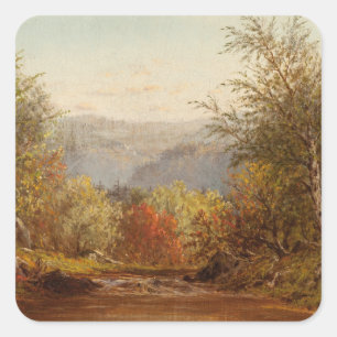 Autumn in the Catskills – Charles W. Knapp Square Sticker