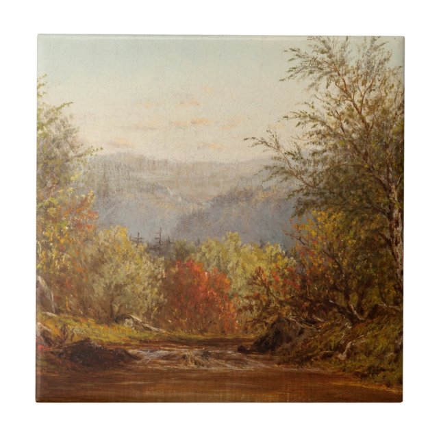 Autumn in the Catskills – Charles W. Knapp Tile (Front)
