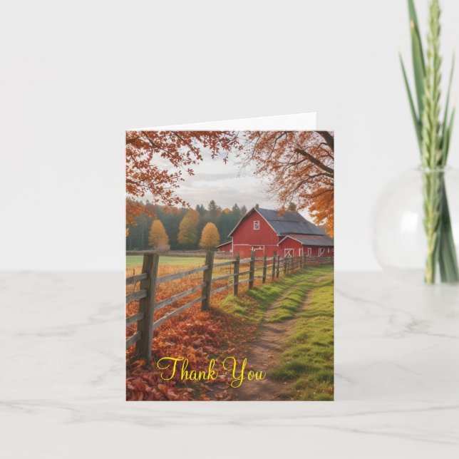 Autumn in the Country Thank You Card (Front)