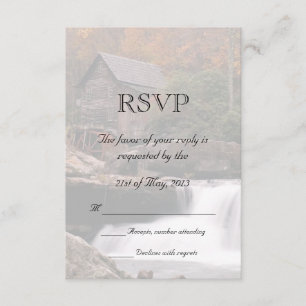 Autumn In The Country Wedding RSVP Card
