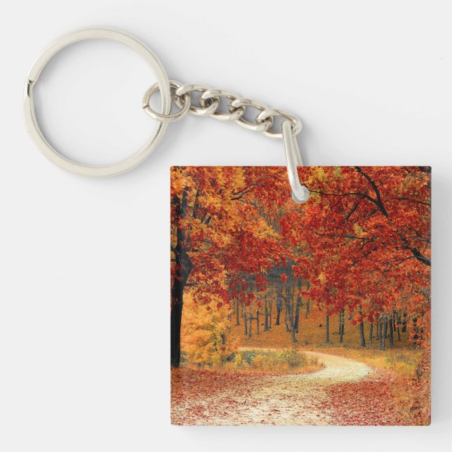 autumn in the forest key ring (Front)