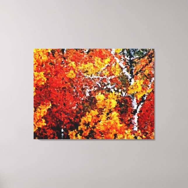 Autumn in the Forest - Painting Art Wrapped canvas (Front)