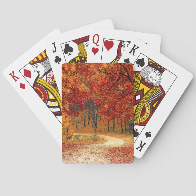 autumn in the forest playing cards (Back)