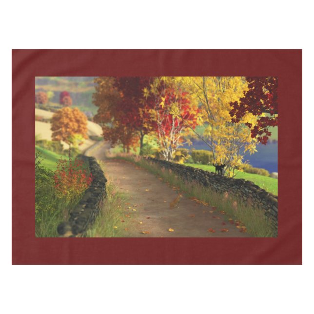 Autumn in the Glen Tablecloth (Front (Horizontal))