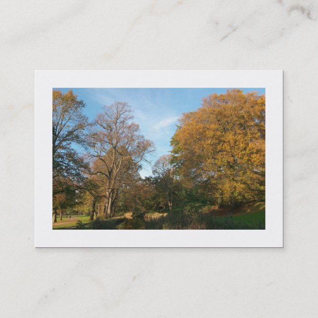 Autumn in the Park (Bordered) Business Card (Front)