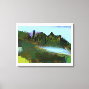 Autumn in the Park digital painting Canvas Print