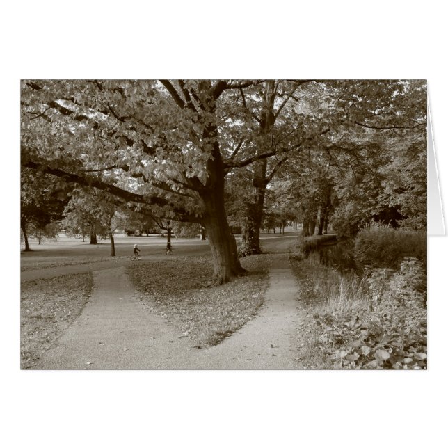 Autumn in the Park - Sepia Toned BW (Front Horizontal)