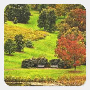 Autumn in the Park Square Sticker