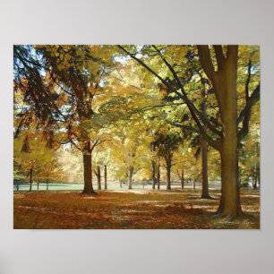 Autumn in the park stylised poster