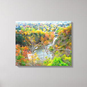 AUTUMN IN THE VALLEY poster Canvas Print