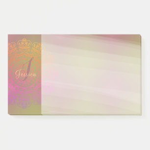 Autumn into Winter Mandala Monogram Post-It Notes