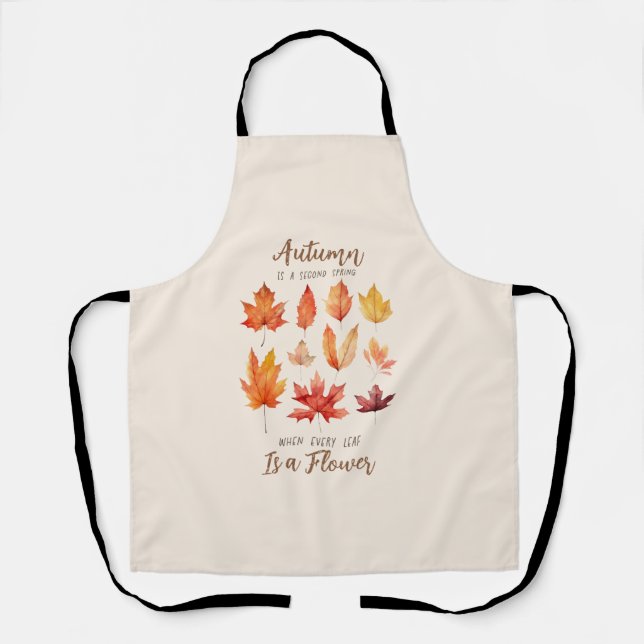 Autumn is a Second Spring – Fall Leaves Apron (Front)