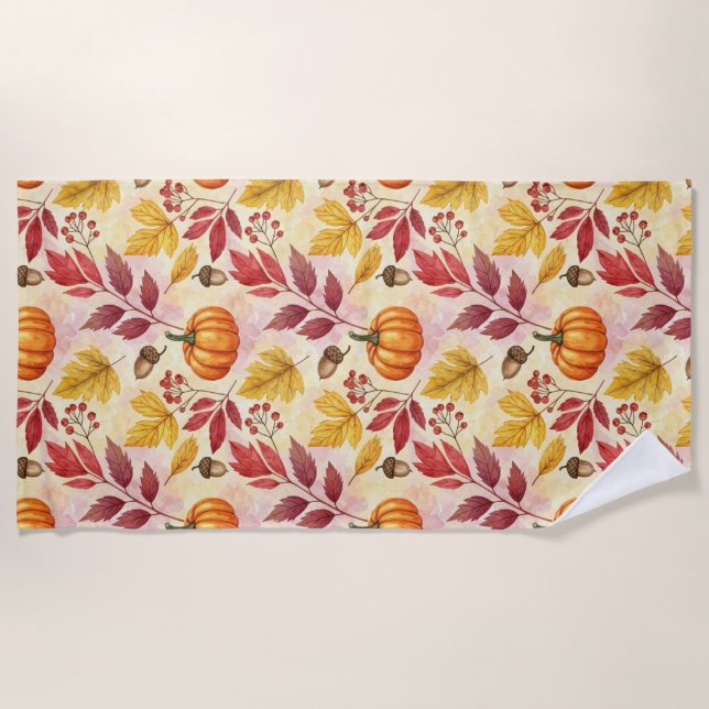 Autumn is Calling Beach Towel (Front)