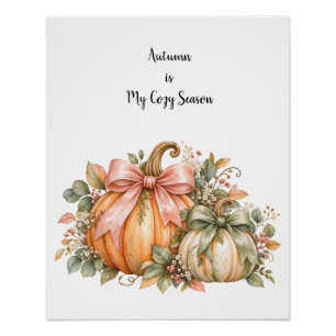 Autumn Is My Cozy Season – Watercolor Fall Poster