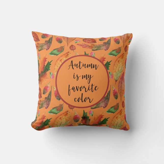 Autumn is my favourite colour cushion (Front)
