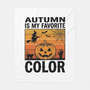Autumn Is My Favourite Colour Halloween Pumpkin De Fleece Blanket
