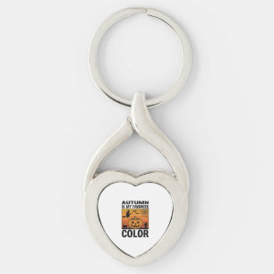 Autumn Is My Favourite Colour Halloween Pumpkin De Key Ring