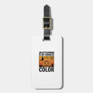 Autumn Is My Favourite Colour Halloween Pumpkin De Luggage Tag